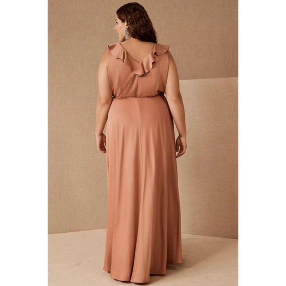 Anthropologie x BHLDN Sachin & Babi Tansy Satin Maxi Dress Sedona Sunset Sz 16 - Picture 14 of 16